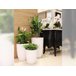vaso decorativo para plantas e flores fibra de vidro estilo vietnamita 48x36cm Branco - 4