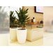 vaso decorativo para plantas e flores fibra de vidro estilo vietnamita 48x36cm Branco - 1