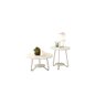 Conjunto Mesa De Centro E Apoio Liz Off White – EJ Móveis - 1