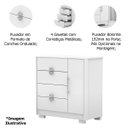Ver imagem 4 de Cômoda Sapateira 4 Gavetas Clarabella Imbuia Fendi