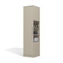 Ver imagem 2 de Guarda Roupa Solteiro Armário Roupeiro 1 Porta 3 Nichos 6 Prateleiras Quarto Kappesberg Bege