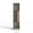 Ver imagem 3 de Guarda Roupa Solteiro Armário Roupeiro 1 Porta 3 Nichos 6 Prateleiras Quarto Kappesberg Bege