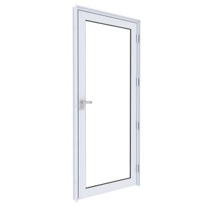 Porta de Alumínio de Giro com Vidro Temperado 215x90 - Eccellente