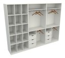 Ver imagem 5 de Kit Closet Armário Colmeia Cabideiro M81 (roupa, Sapateira) VETORIAL MÓVEIS Branco