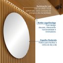 Ver imagem 6 de Penteadeira com Painel Ripado Espelho e LED Samambaia CabeCasa MadeiraOriginals Marrom/Carvalho