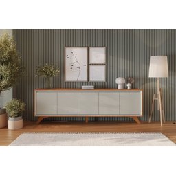 Buffet Premium 5 Portas Mavaular Naturalle/off White - 3