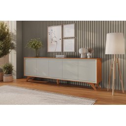 Buffet Premium 5 Portas Mavaular Naturalle/off White - 2