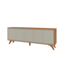 Buffet Premium 5 Portas Mavaular Naturalle/off White - 1