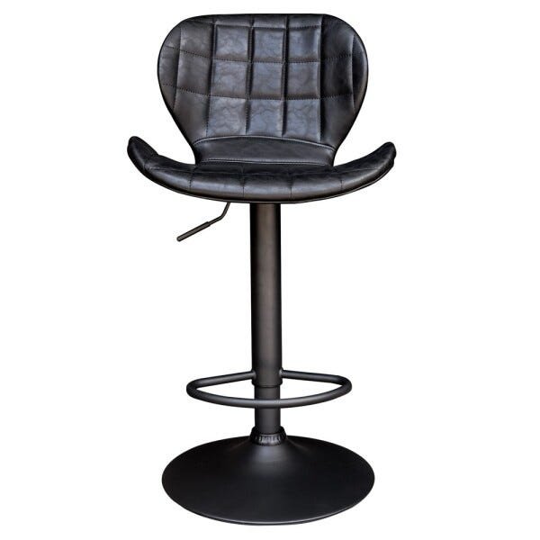 Kit 2 Banquetas Decorativa Sala e Cozinha Born PU Preto - Gran Belo - 6