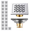 Ver imagem 1 de Ralo Inox 10x10 Lavabo Kit 19 Uni Casa Varanda Banheiro Box Anti Odor Anti Inseto Higienico Resisten
