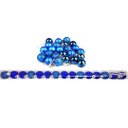 Ver imagem 1 de Kit 15 Bolas Natal Mista Glitter, Fosca e Brilho Azul Royal 3cm - Master Chirstmas
