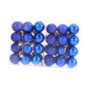 Ver imagem 2 de Kit 15 Bolas Natal Mista Glitter, Fosca e Brilho Azul Royal 3cm - Master Chirstmas