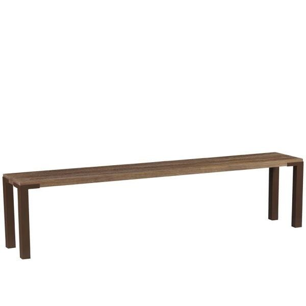Banco Decorativo para Varanda Cozinha Bladel 160cm Cobre Madeira Maciça Driftwood - Gran Belo - 1