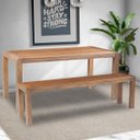 Ver imagem 5 de Banco Decorativo para Varanda Cozinha Dumai 140cm Madeira Maciça Walnut Escovado - Gran Belo