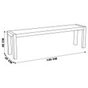 Ver imagem 3 de Banco Decorativo para Varanda Cozinha Dumai 140cm Madeira Maciça Walnut Escovado - Gran Belo