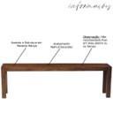 Ver imagem 2 de Banco Decorativo para Varanda Cozinha Dumai 220cm Madeira Maciça Walnut Escovado - Gran Belo