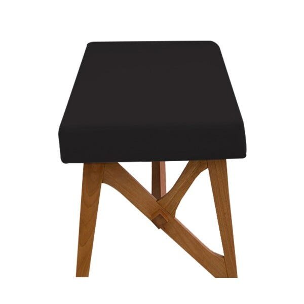 Banco Decorativo Sala de Estar 180cm Linz Linho Preto - Gran Belo - 7