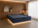 Ver imagem 2 de Cama Box Baú Casal Flutuante com LED, Encaixe para Colchão e Puxador Embutido:Azul