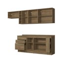 Ver imagem 5 de Armário de Cozinha Completa Garrafeiro 100% Mdf 280cm Nogueira Celeste Kappesberg