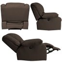 Ver imagem 6 de Poltrona do Papai Reclinável Elétrica com Massagem Magnum Couro (PU) Marrom Fosco - Gran Belo