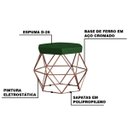 Ver imagem 3 de Kit 2 Puff Decorativo Base Bronze Elsa Suede Verde - Gran Belo