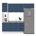 Ver imagem 3 de Armário de Cozinha Modulada Completa 4 Peças 240cm sem Tampo 250060 Meena Politorno Móveis