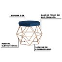 Ver imagem 3 de Puff Decorativo Base Gold Elsa Veludo Azul - Gran Belo
