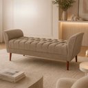 Ver imagem 1 de Recamier 120 cm com Design Moderno e Versátil para Sala de Estar Capuccino