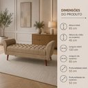 Ver imagem 3 de Recamier 120 cm com Design Moderno e Versátil para Sala de Estar Capuccino