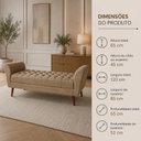 Ver imagem 3 de Recamier 120 cm com Design Moderno e Versátil para Sala de Estar Capuccino