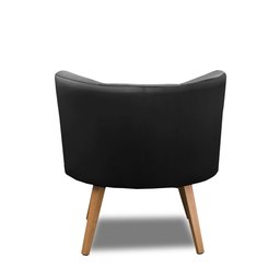 Kit 2 Poltronas Para Sala Decorativa Isa Suede Preto Adonai Estofados - 6