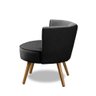 Kit 2 Poltronas Para Sala Decorativa Isa Suede Preto Adonai Estofados - 5