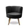 Kit 2 Poltronas Para Sala Decorativa Isa Suede Preto Adonai Estofados - 4