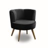 Kit 2 Poltronas Para Sala Decorativa Isa Suede Preto Adonai Estofados - 2