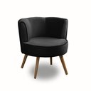 Ver imagem 2 de Kit 2 Poltronas Para Sala Decorativa Isa Suede Preto Adonai Estofados