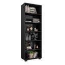Ver imagem 1 de Estante de Livros para Escritório Home Office Alf Preto Texturizado - Gran Belo
