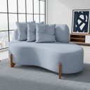 Ver imagem 7 de Sofá Orgânico Namoradeira 2 Lugares Feijão Thor 180cm Bouclê:azul Claro