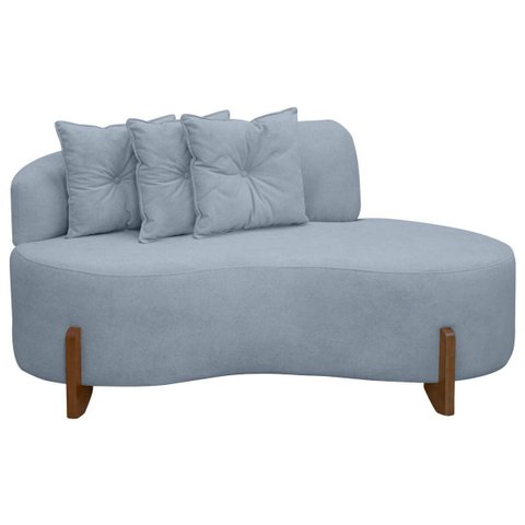 Sofá Orgânico Namoradeira 2 Lugares Feijão Thor 180cm Bouclê:azul Claro
