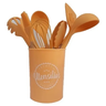 Kit de Utensílios de Cozinha com 9 Peças Wincy Ref.3325:Laranja Neon - 2