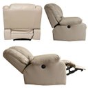 Ver imagem 6 de Poltrona do Papai Reclinável Elétrica com Massagem Magnum Couro (PU) Bege - Gran Belo