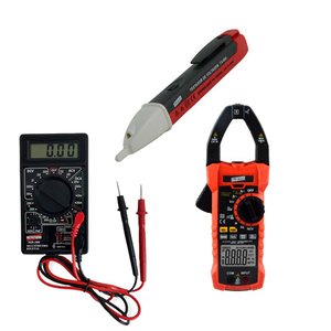 Kit Alicate Volt Amperímetro Corrente Detector Tensão Indicação Visual Portátil Multímetro Digital H