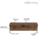 Ver imagem 2 de Baú Decorativo para Sala de Estar Quarto Teneci Grafite Madeira Maciça Rustic Brown - Gran Belo