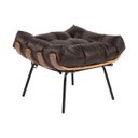 Ver imagem 1 de Puff Decorativo Sala de Estar Costela Couro Marrom - Gran Belo