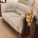 Ver imagem 4 de Sofá 2 Lugares Peonia Living 180 Cm Acquablock/ Tecido Sintético Pés Madeira Nobre Luxo