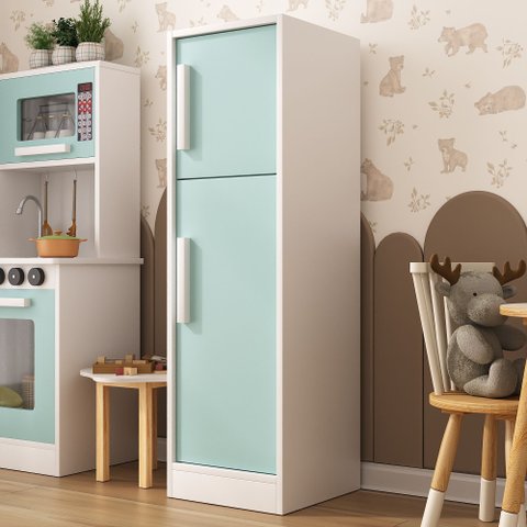 Mini Geladeira Infantil com 2 Portas de Fabricação Própria e Design Lúdico: Verde