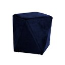 Ver imagem 7 de Kit 2 Puffs Decorativo Sala de Estar Blois Veludo Azul Marinho - Gran Belo