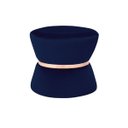 Ver imagem 1 de Puff Decorativo Sala de Estar 45cm Dhaka Veludo Azul Marinho - Gran Belo