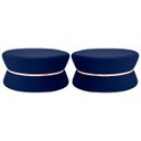Ver imagem 1 de Kit 2 Puffs Decorativo Sala de Estar 95cm Dhaka Veludo Azul Bic - Gran Belo