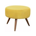 Ver imagem 5 de Kit Poltrona Lille e Puff Suede Amarelo - Dominic Decor
