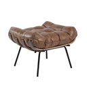 Ver imagem 4 de Poltrona com Puff Costela em Couro Legítimo Mel Touro & Cia